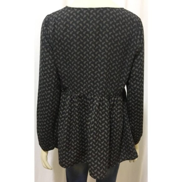 Lumiere Medium Paisley Print Babydoll Top NWT - Picture 5 of 9